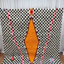 Custom Moroccan Boujad Rug, Authentic Wool Berber Carpet, Boho Interior Decor - thumbnail 2