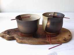 Hanging Pot Planter, Ceramic Succulent Beige Bronze Pot, Plant Pottery Planter - thumbnail 1