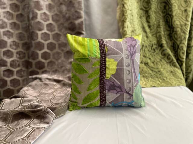 Designers Guild Dujardin Pillow Bohemian Linen Cut Velvet, 16 - image 1