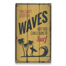 Beach Waves Decor, Surf Board Owner, Ocean House View, Lover Wooden Sale Wall Decor - Old Sign - thumbnail 2