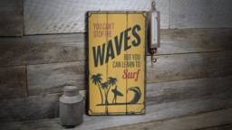 Beach Waves Decor, Surf Board Owner, Ocean House View, Lover Wooden Sale Wall Decor - Old Sign - thumbnail 1