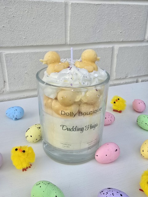 Duck Easter Candle Vegan Soy Wax Cruelty Free Birthday Gift Christmas 8Oz Candle Scented Animal - image 1