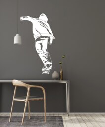Skateboarder Vinyl Wall Decal Teenager Teen Room Skateboarding Decor Idea Urban Style Stickers Mural - #3004Di - thumbnail 1