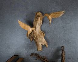 Driftwood Hummingbird Wall Decor Wood Bird On Tree Statue 8 - thumbnail 1