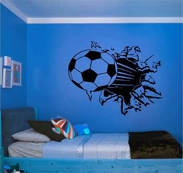 Football Smash Sticker, Vinyl Wall Art Sticker, Transfer, Mural, Stencil, Easy To Apply, Instructions Included, Matt Finish - image 1