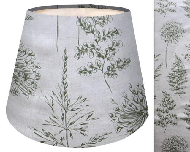 Country Green Lampshade, UK Handmade Empire Light Shade, Cottage Home Interior, Classic Botanical Interior - image 1