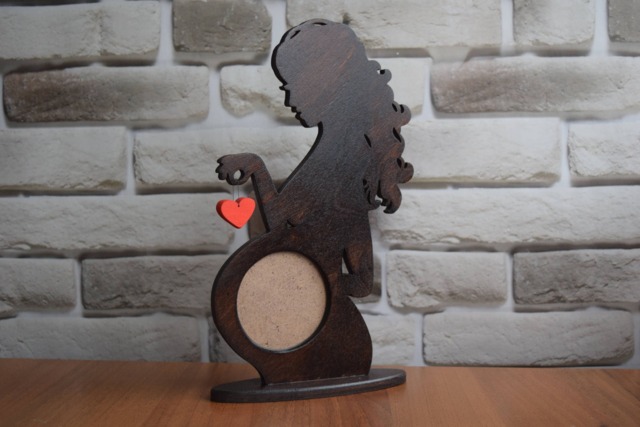 Pregnancy Announcement Picture Frame Sonogram Ultrasound Baby Pregnant Photo Babys First Wood - image 1