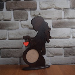 Pregnancy Announcement Picture Frame Sonogram Ultrasound Baby Pregnant Photo Babys First Wood - thumbnail 2