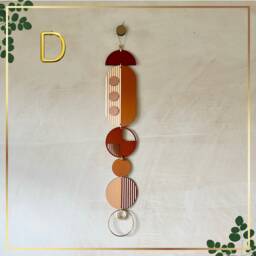 Premium Wall Hangings - Geometric Art Luxury Decor Mid-Century Home Slim Warm Colours Tapestry New Gift For Her - thumbnail 4