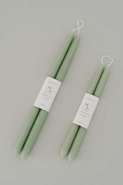 Beeswax Taper Candles Pure Beeswax, Green Eucalyptus Candles, Spring Decor, Easter Table Natural Handmade in Usa - image 1