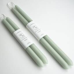 Beeswax Taper Candles Pure Beeswax, Green Eucalyptus Candles, Spring Decor, Easter Table Natural Handmade in Usa - thumbnail 2