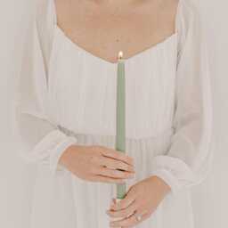 Beeswax Taper Candles Pure Beeswax, Green Eucalyptus Candles, Spring Decor, Easter Table Natural Handmade in Usa - thumbnail 4