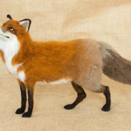Made To Order Needle Felted Red Fox Custom Needle Felted Animal Sculpture - thumbnail 3