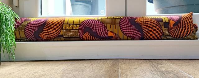 Weighted Draught Excluder African Wax Print Fabric, Custom Length - image 1