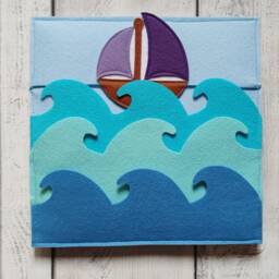 Felt Quiet Book Page Magnetic Fishing Montessori Toy - thumbnail 2