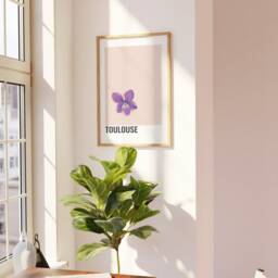 Toulouse Poster, Decorative Poster Of Toulouse Violets, Poster The City Toulouse, Illustration Flower - thumbnail 2
