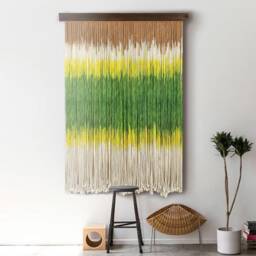 Handmade Macrame Fiber Art Wall Hanging Sound Absorbing Acoustic Panel