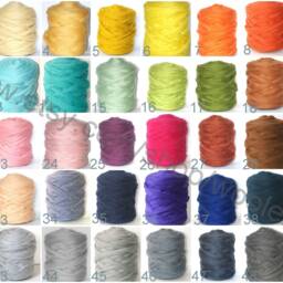 Chunky Knit Merino Wool Blanket Handmade Boho Throw - thumbnail 3