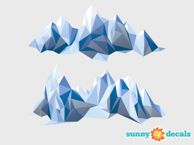 Geometric Mountain Fabric Wall Decals Modern Nursery Decor - image 1