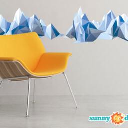 Geometric Mountain Fabric Wall Decals Modern Nursery Decor - thumbnail 2
