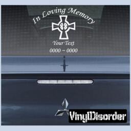 Cross 4 in Loving Memory Custom Car Or Wall Vinyl Decal Stickers - Ilmcross4Et - thumbnail 1
