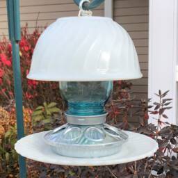 Hanging Bird Feeder Home Crafted Mason Jars Glassware, Stoneware & Pottery Delightful Feeder #767 - thumbnail 3
