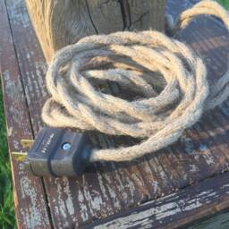 Rustic Lamp Hemp Cord Handmade Hand Hewn Historical 6x6 Barn Beams Beach Furniture, Beachy, Accent Piece, Furniture - thumbnail 4
