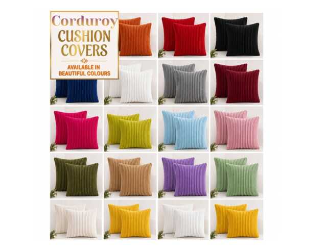 Handmade Corduroy Cushion Cover - 16x16 - image 1