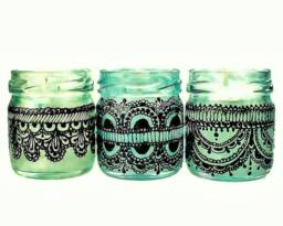 Mini Mason Jar Candles, Gift Set Of Three - thumbnail 1