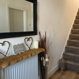Live Edge Console Table With Hairpin Legs, Wooden Rustic Hallway UK 48 Hours Dispatch/48 Delivery Radiator Shelf - thumbnail 2