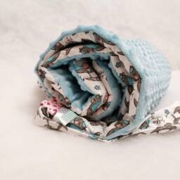 Couverture B??b??, Swaddle Blanket, Baby Blanket, Kids Minky Reversible Newborn Swaddle, Rocking Horse Blanket - thumbnail 4