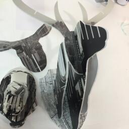Deer Head Wall Art With New York City Design - thumbnail 4
