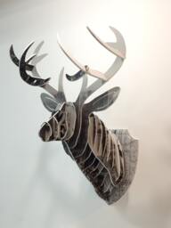 Deer Head Wall Art With New York City Design - thumbnail 1