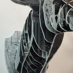 Deer Head Wall Art With New York City Design - thumbnail 3