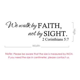 We Walk By Faith Not Sight Wall Decal Scripture 2 Corinthians 57 Vinyl Lettering Religious Decor - 105 - thumbnail 4
