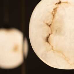 Selene - Alabaster Pendant Light Fixture, Art Deco Light, Chandelier, Bedroom Lighting - thumbnail 2