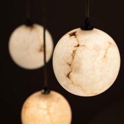 Selene - Alabaster Pendant Light Fixture, Art Deco Light, Chandelier, Bedroom Lighting - thumbnail 3
