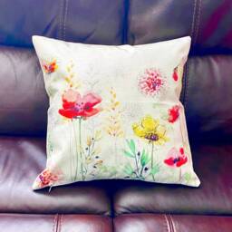 Poppy Print, Spring/Summer, Decorative Pillow Covers, Burlap Covers - thumbnail 4