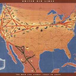 Vintage Antique Print Of United Airlines On Photo Paper Matte Canvas Giclee - thumbnail 2