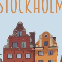 Stockholm Travel Poster - Retro Style Sweden Art Print - thumbnail 2