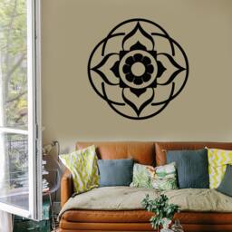 Wall Vinyl Decal Mandala Lotus Flower Symbol Of Universe Cosmos Yoga Religious Spiritual Modern Home Decor - #1259Di - thumbnail 3