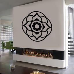 Wall Vinyl Decal Mandala Lotus Flower Symbol Of Universe Cosmos Yoga Religious Spiritual Modern Home Decor - #1259Di - thumbnail 2
