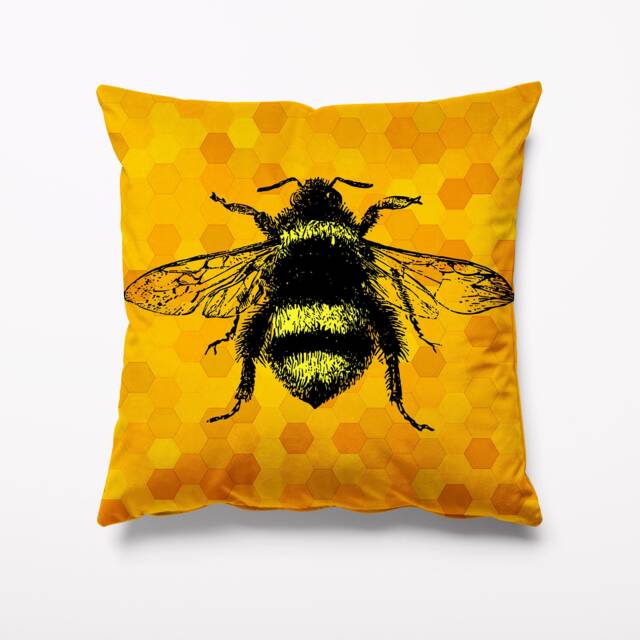 Yellow Bee Garden Cushion - Waterproof Outdoor Water Resistant Cushions Pillows 18 - image 1