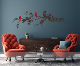 Tree Wall Decals Branch Nature's Longing - Vinyl Art Custom Home Decor - thumbnail 1