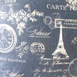 Denim Blue Premier Prints Paris Pillow Cover, French Country Decor - thumbnail 3