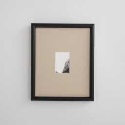 16x20 Open Grain Black Picture Frame Color Mat Center Custom Opening Size - thumbnail 4