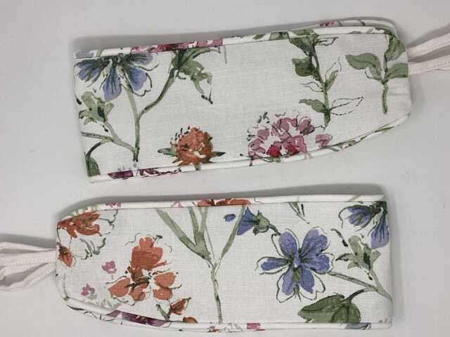 Laura Ashley Wild Meadow Sienna Handmade Pair Of Curtain Tie Backs Piped - image 1