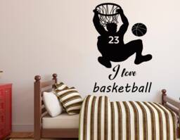 Custom Basketball Player Wall Decal Personalized Name Vinyl Sticker 2261 - thumbnail 1
