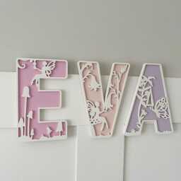 Personalised Fairy Name Letters Sign Hand Painted Nursery Wall Decor - thumbnail 2