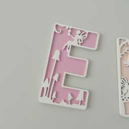Personalised Fairy Name Letters Sign Hand Painted Nursery Wall Decor - thumbnail 3